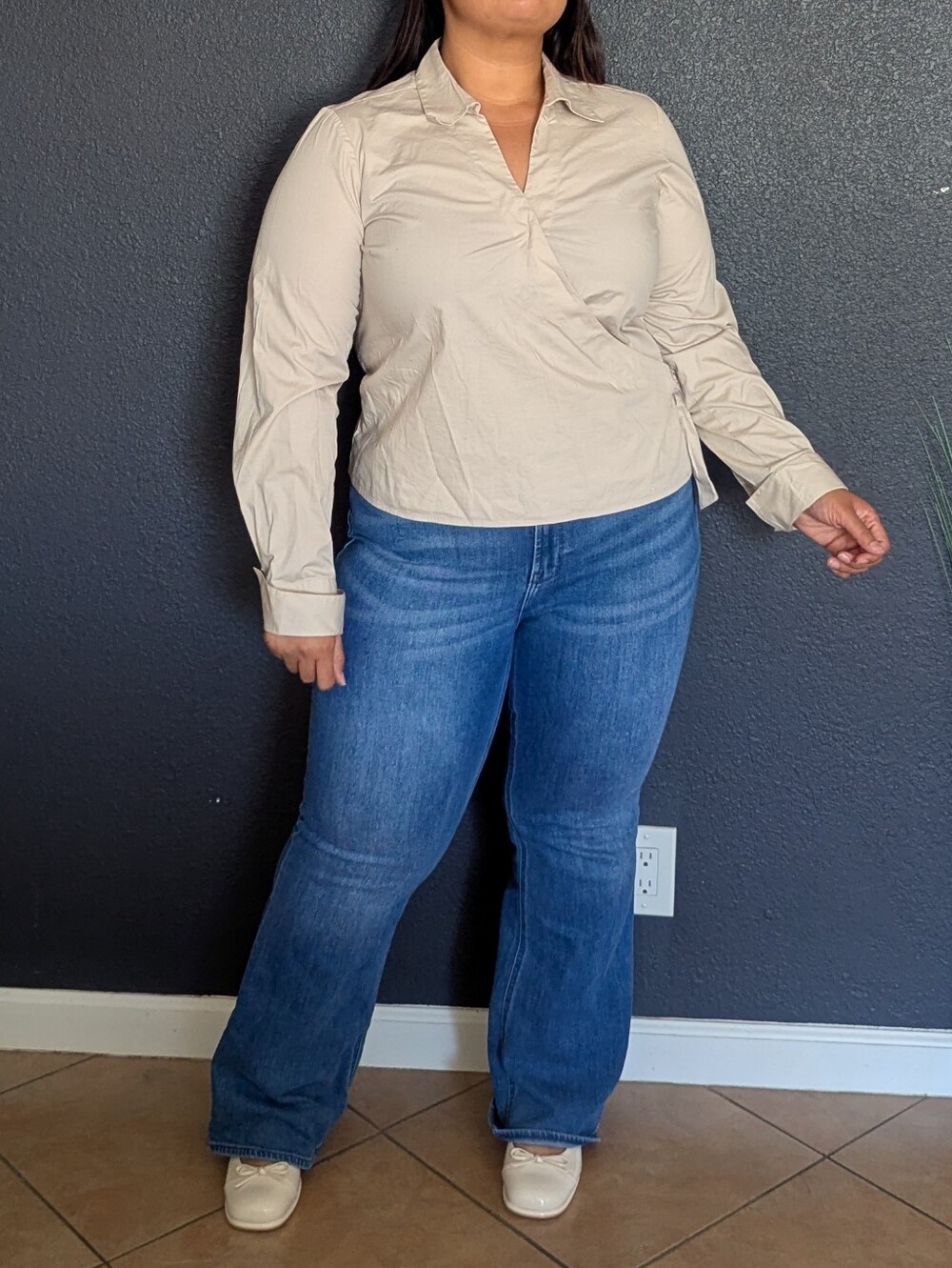 Merona cream long sleeve